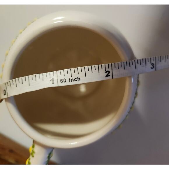 Vintage 1982 Chicken Rabbit Yellow Daisy Flower Coffee Mug Easter Spring - Picture 10 of 11